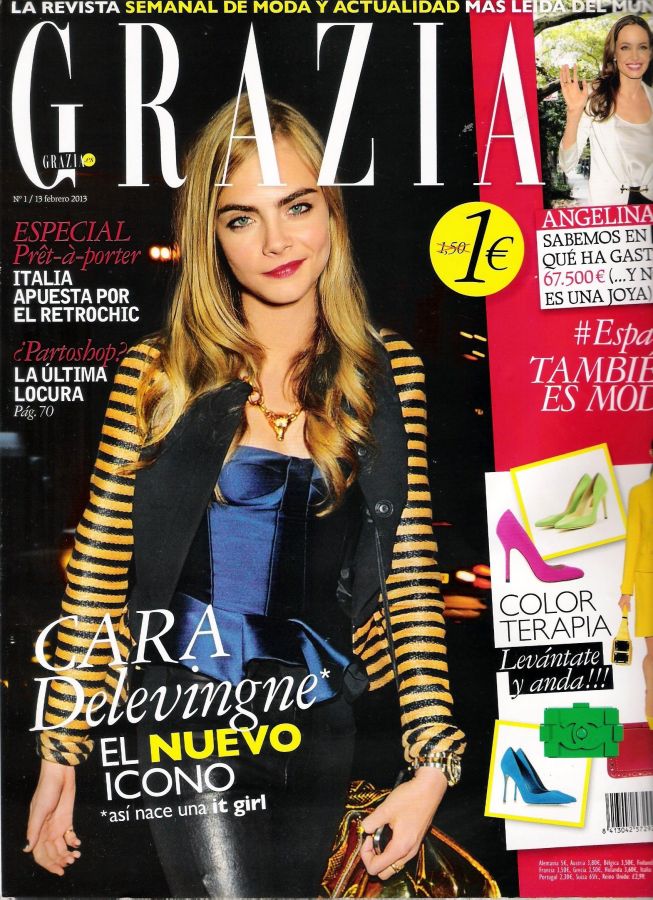 GRAZIA SPAIN magazine side cover Issue 1 13 February 2013