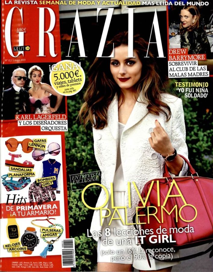 GRAZIA SPAIN magazine side cover Issue 12 1 May 2013