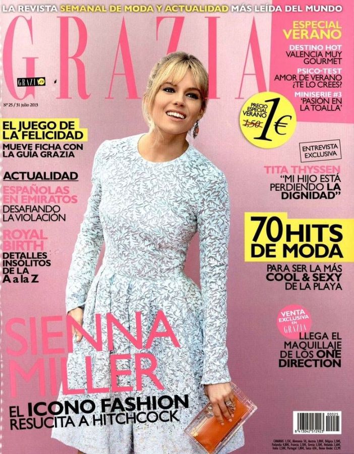 GRAZIA SPAIN magazine side cover Issue 25 31 July 2013