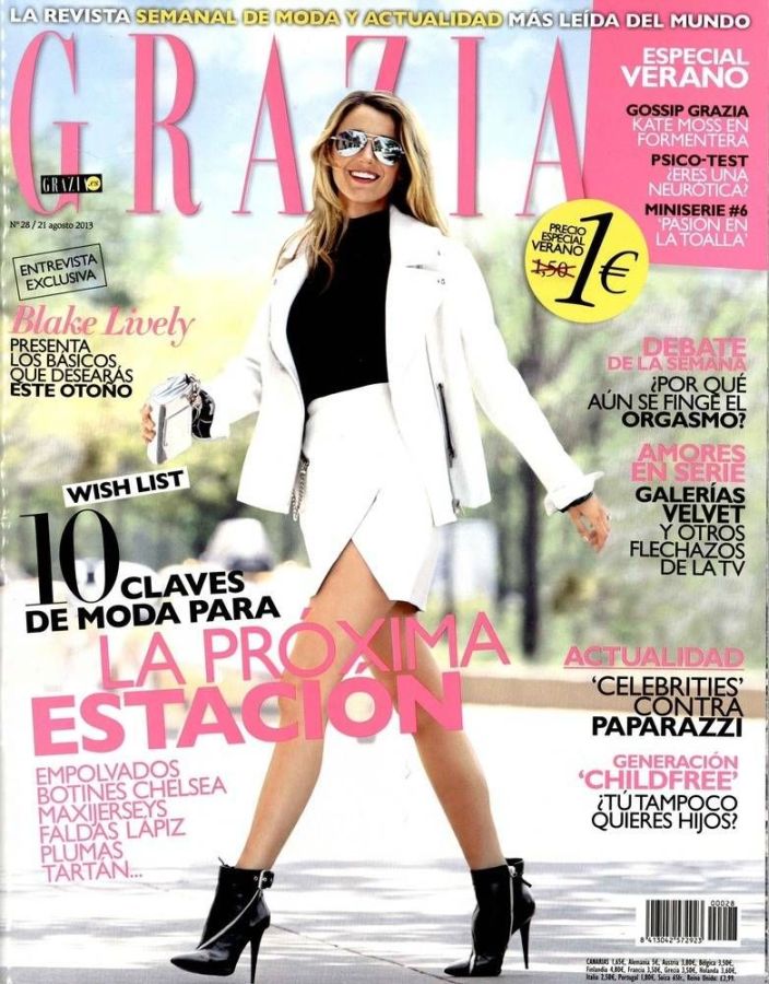 GRAZIA SPAIN magazine side cover Issue 28 21 August 2013