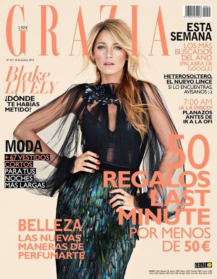 GRAZIA SPAIN magazine side cover Issue 45 18 December 2013