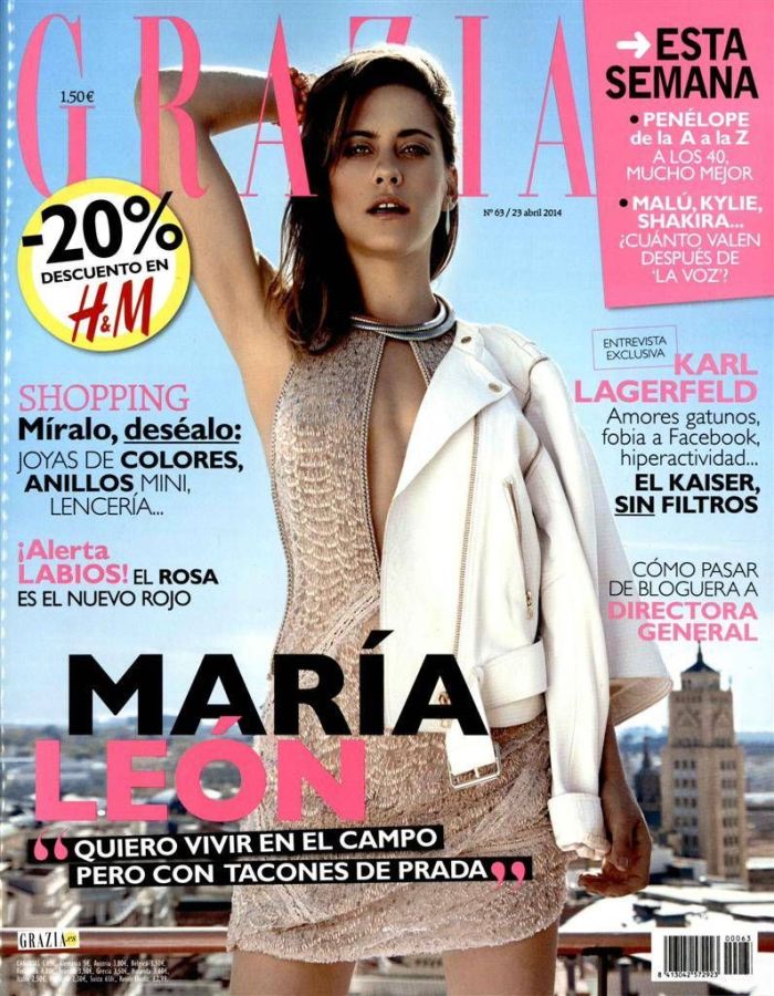 GRAZIA SPAIN magazine side cover Issue 63 23 April 2014