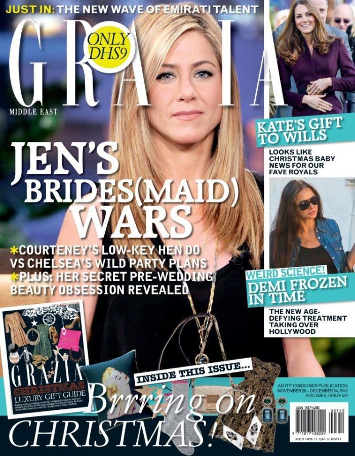 GRAZIA UNITED ARAB EMIRATES magazine side cover 28 November 2012