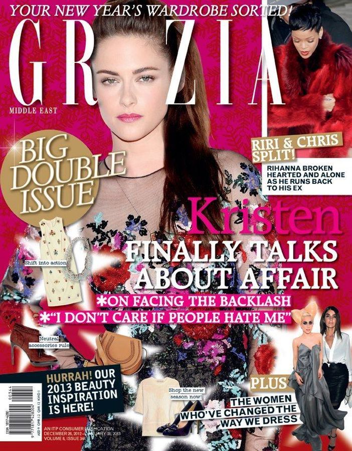 GRAZIA UNITED ARAB EMIRATES magazine side cover 26 December 2012