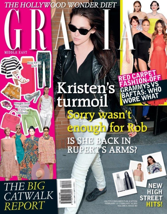 GRAZIA UNITED ARAB EMIRATES magazine side cover 13 February 2013