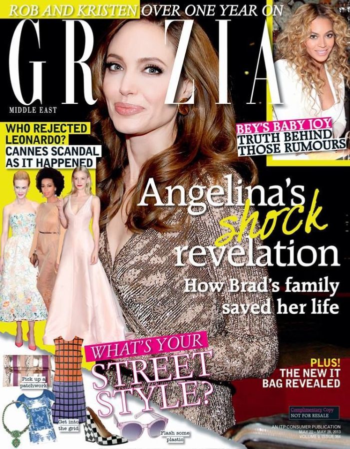 GRAZIA UNITED ARAB EMIRATES magazine side cover 22 May 2013