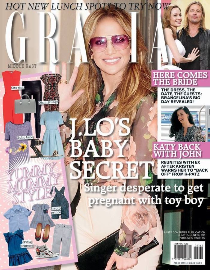 GRAZIA UNITED ARAB EMIRATES magazine side cover 12 June 2013