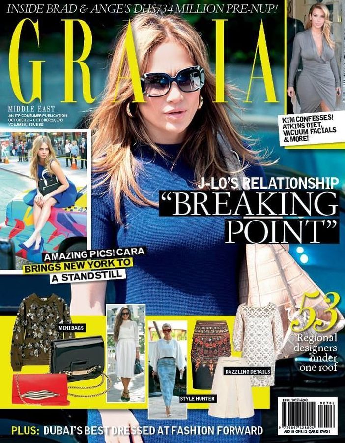 GRAZIA UNITED ARAB EMIRATES magazine side cover 23 October 2013