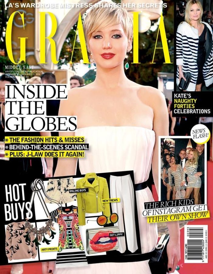 GRAZIA UNITED ARAB EMIRATES magazine side cover 15 January 2014