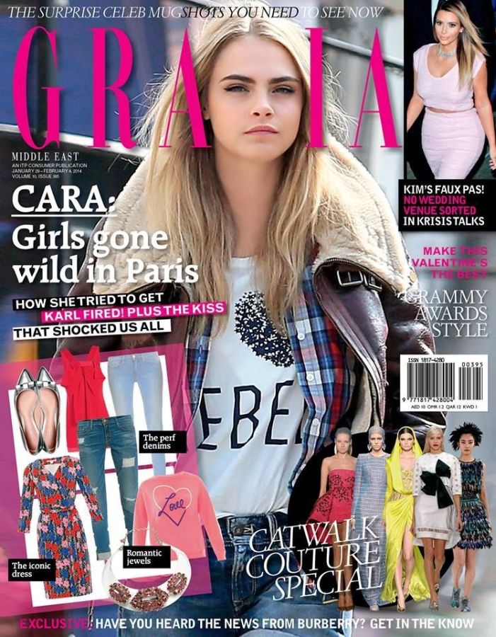 GRAZIA UNITED ARAB EMIRATES magazine side cover 29 January 2014