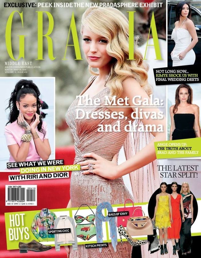 GRAZIA UNITED ARAB EMIRATES magazine side cover 14 May 2014