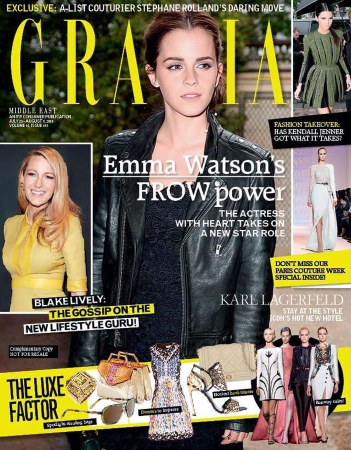 GRAZIA UNITED ARAB EMIRATES magazine side cover 23 July 2014