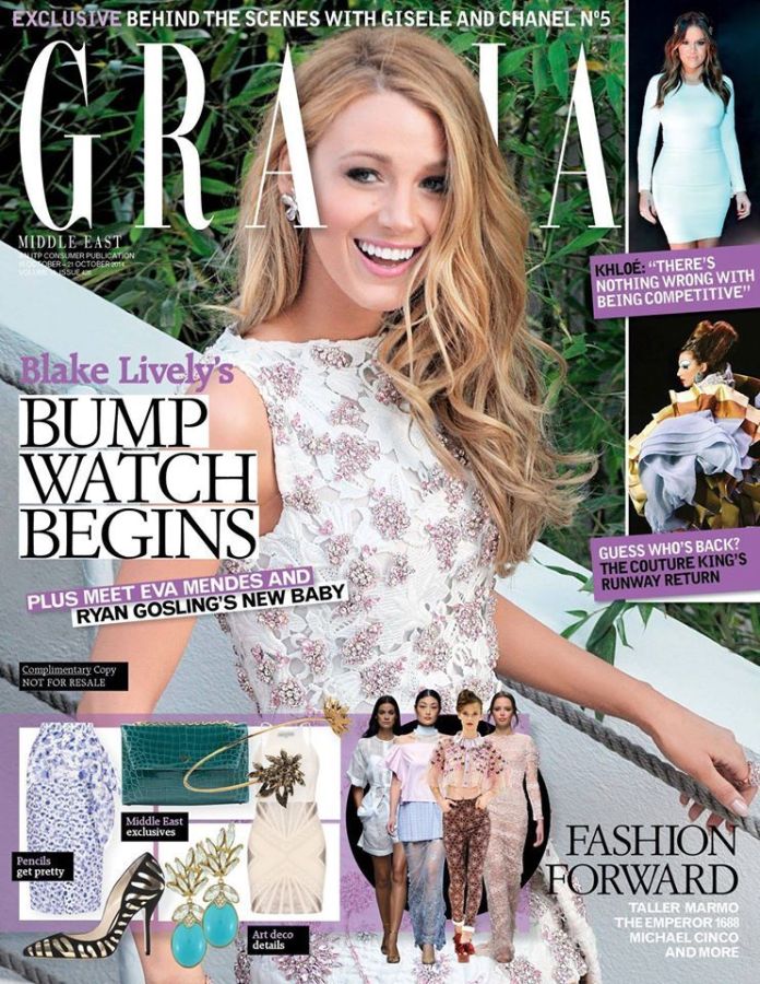 GRAZIA UNITED ARAB EMIRATES magazine side cover 21 October 2014