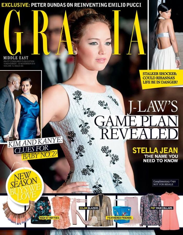 GRAZIA UNITED ARAB EMIRATES magazine side cover 19 November 2014