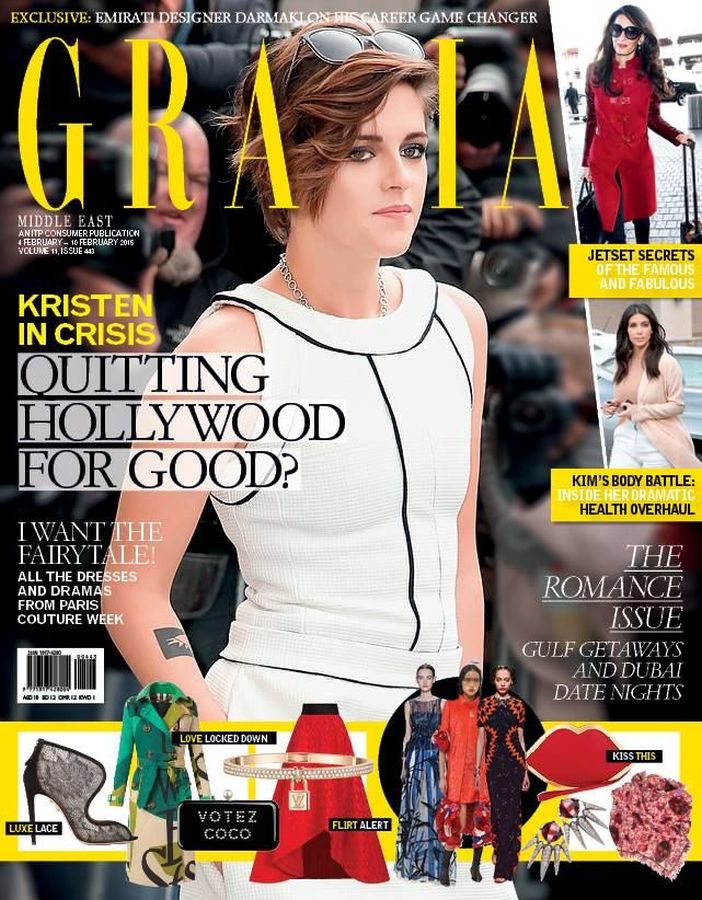 GRAZIA UNITED ARAB EMIRATES magazine side cover 4 February 2015