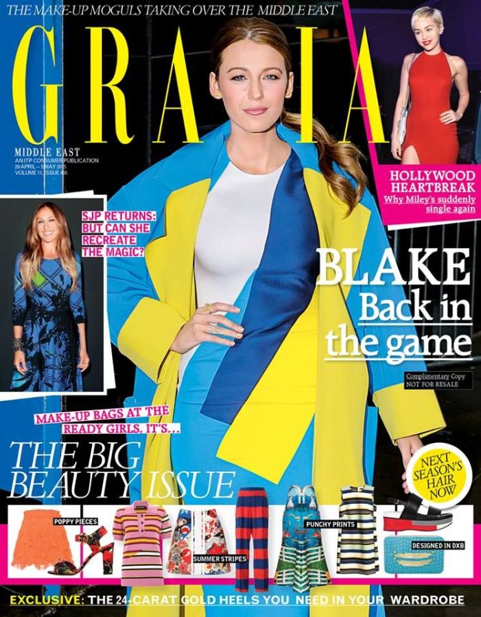 GRAZIA UNITED ARAB EMIRATES magazine side cover 29 April 2015