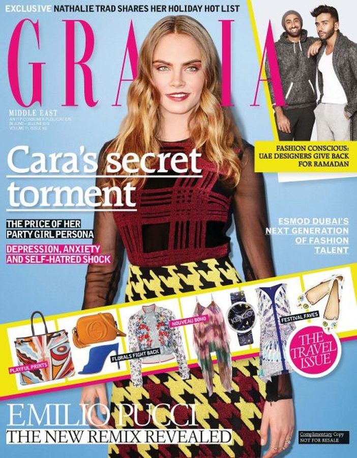 GRAZIA UNITED ARAB EMIRATES magazine side cover 24 June 2015