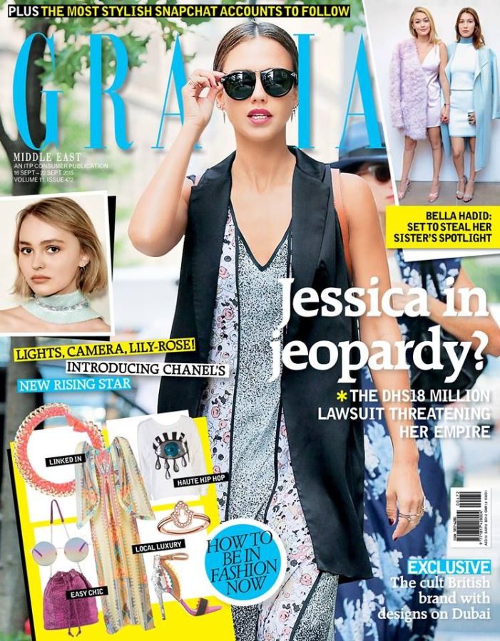 GRAZIA UNITED ARAB EMIRATES magazine side cover 16 September 2015