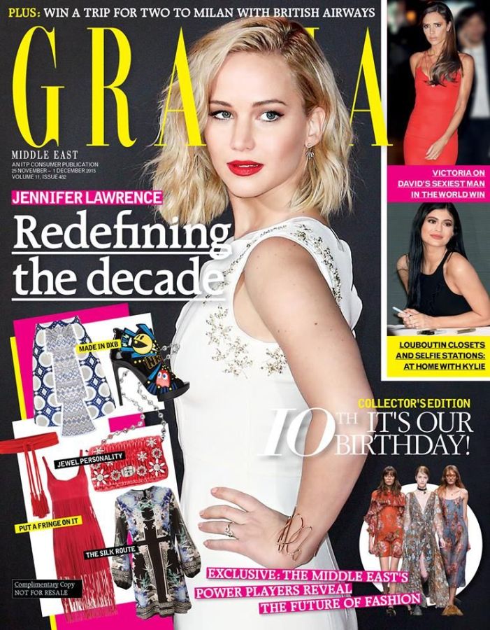 GRAZIA UNITED ARAB EMIRATES magazine side cover 25 November 2015