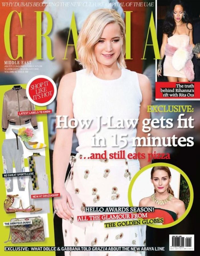 GRAZIA UNITED ARAB EMIRATES magazine side cover 13 January 2016