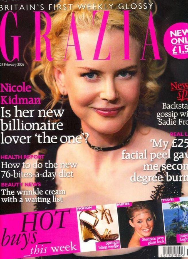 GRAZIA UK magazine side cover 28 February 2005