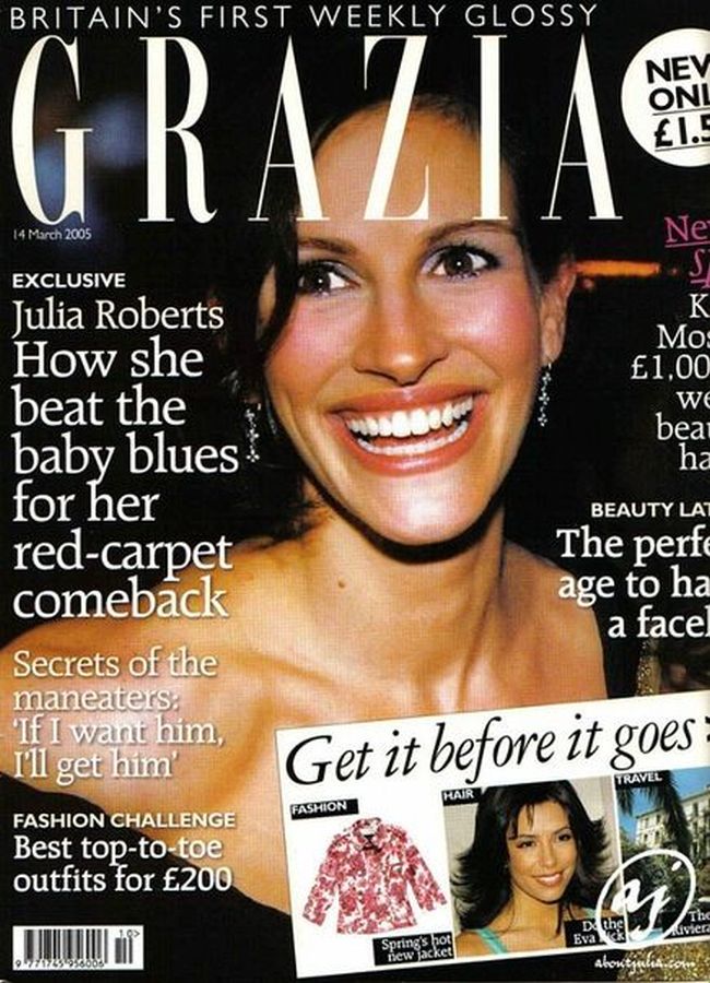 GRAZIA UK magazine side cover 14 March 2005
