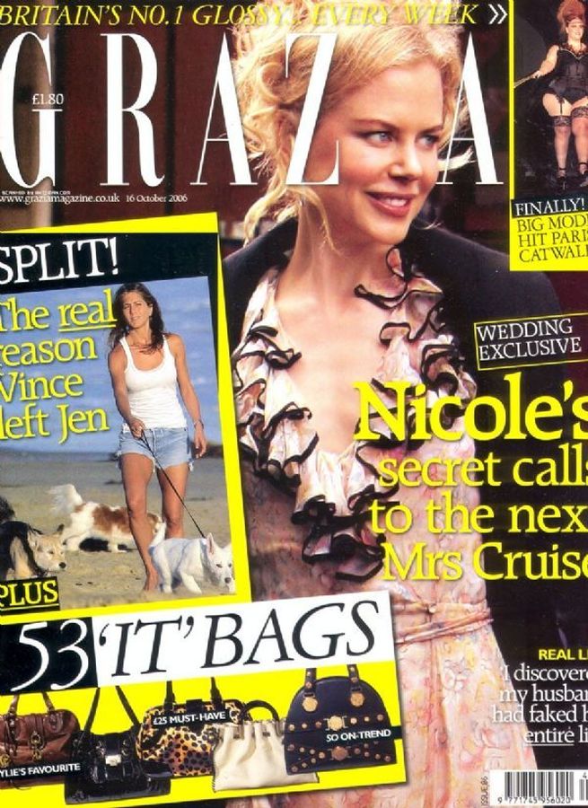 GRAZIA UK magazine side cover 16 October 2006