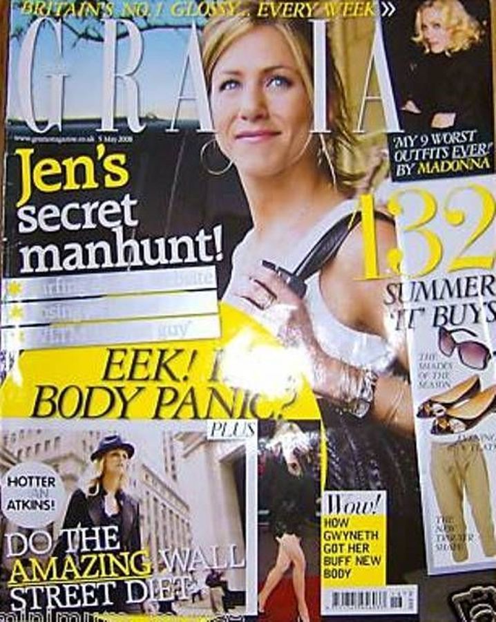 GRAZIA UK magazine side cover 5 May 2008