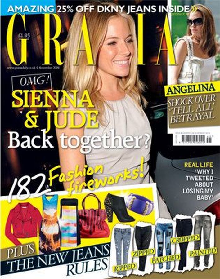 GRAZIA UK magazine side cover 3 November 2009
