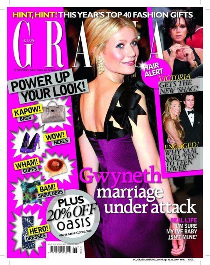 GRAZIA UK magazine side cover 10 November 2009