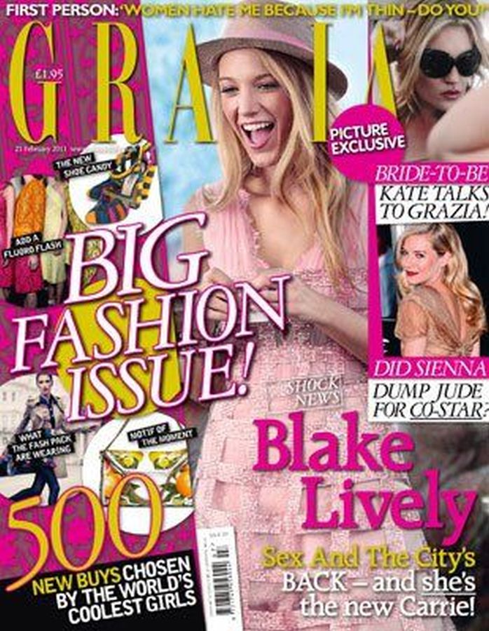 GRAZIA UK magazine side cover 16 February 2011