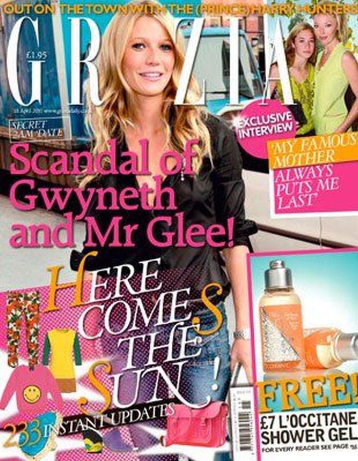 GRAZIA UK magazine side cover 12 April 2011
