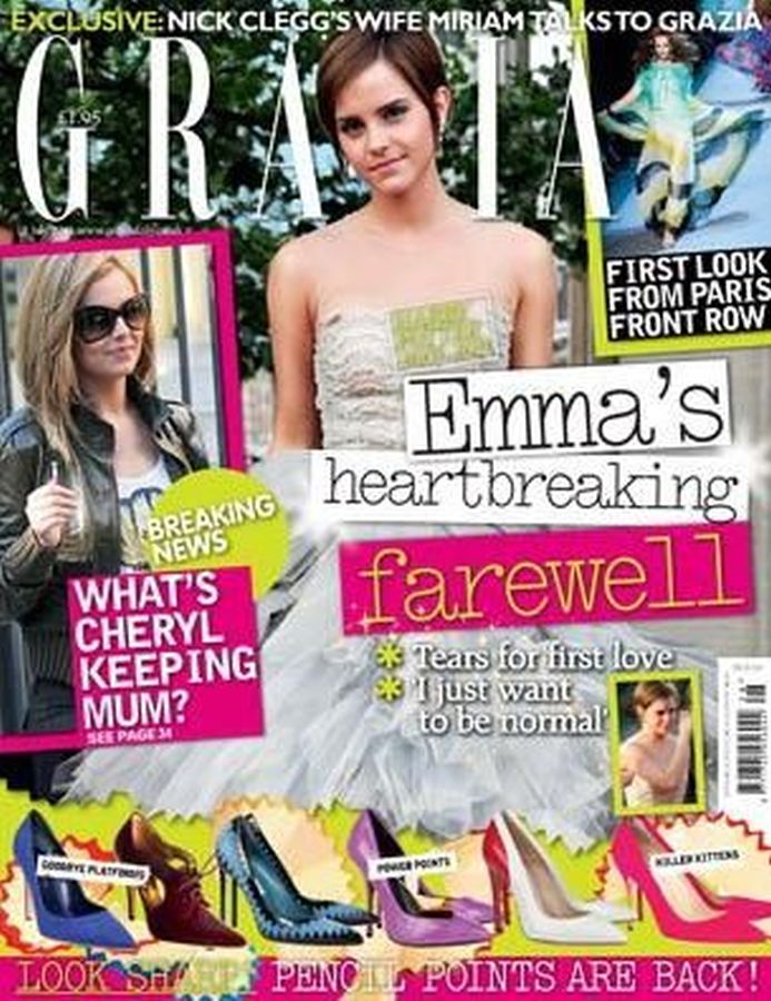 GRAZIA UK magazine side cover 12 July 2011