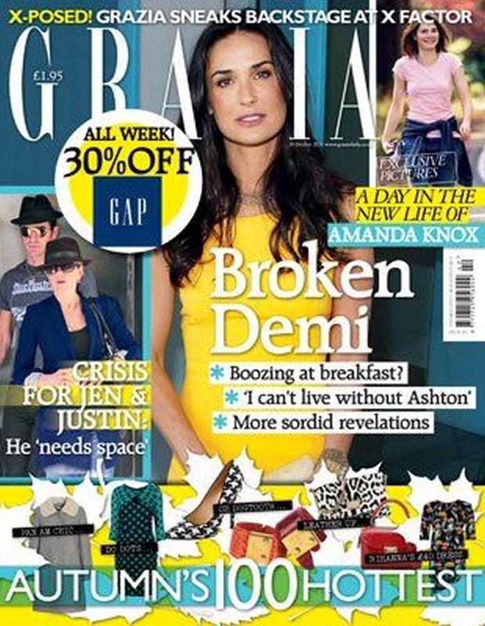 GRAZIA UK magazine side cover 18 October 2011