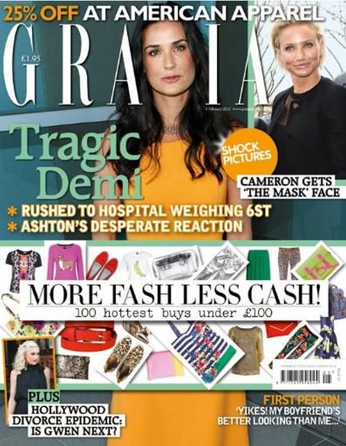 GRAZIA UK magazine side cover 31 January 2012