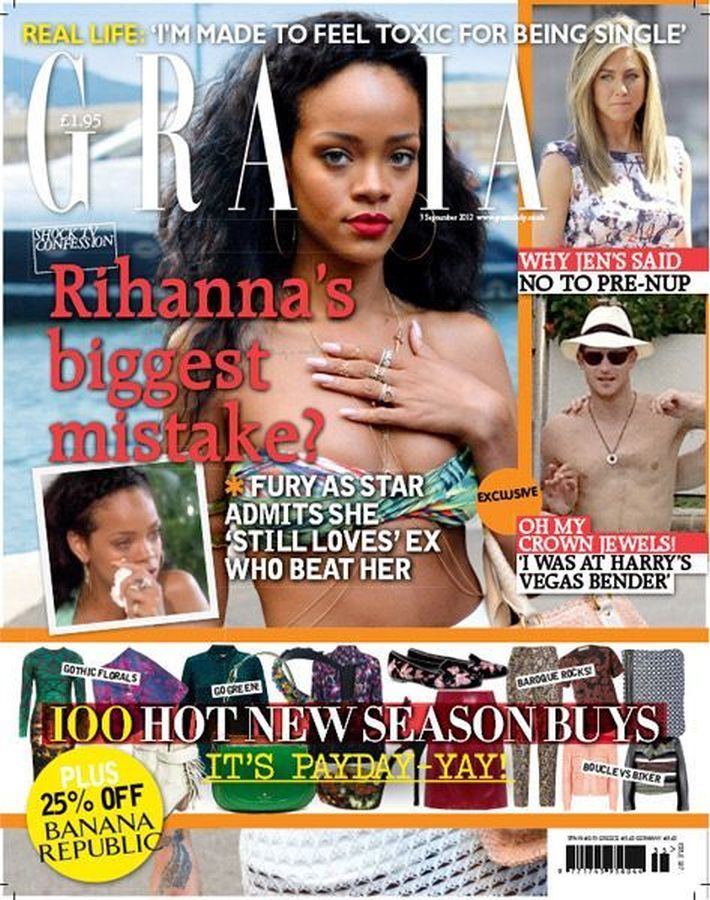 GRAZIA UK magazine side cover 27 August 2012