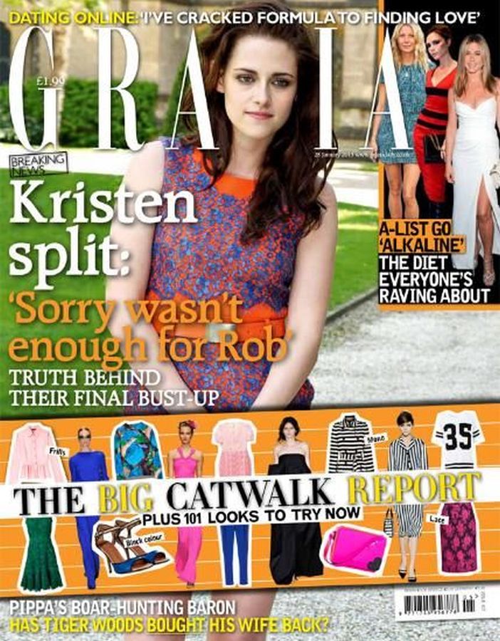 GRAZIA UK magazine side cover 28 January 2013