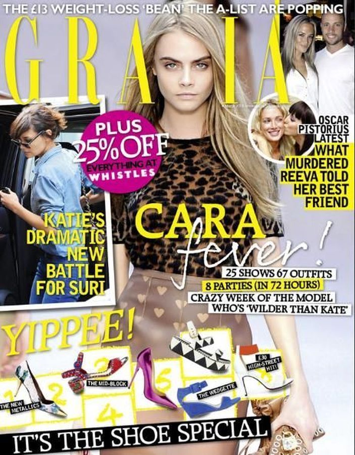 GRAZIA UK magazine side cover 4 March 2013