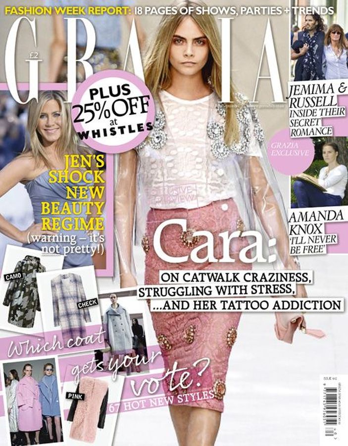 GRAZIA UK magazine side cover 30 September 2013
