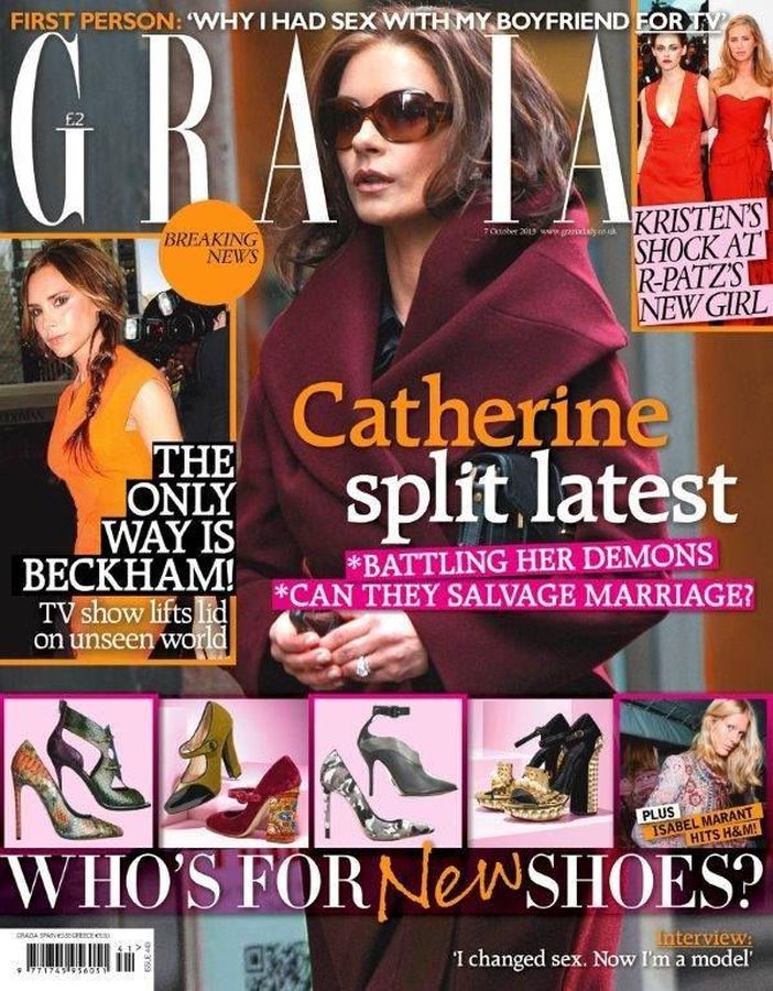 GRAZIA UK magazine side cover 7 October 2013