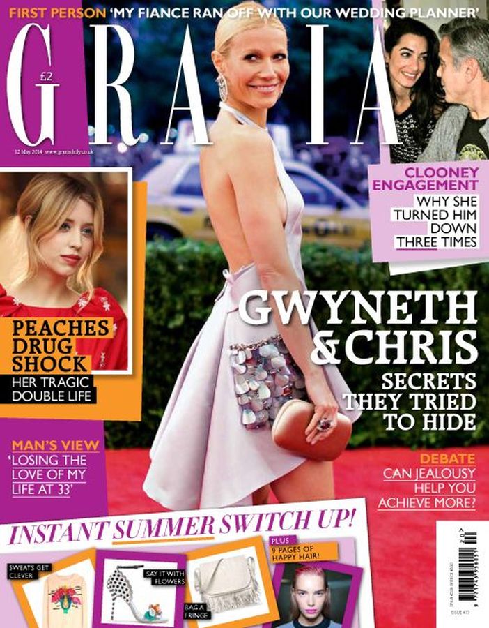 GRAZIA UK magazine side cover 12 May 2014