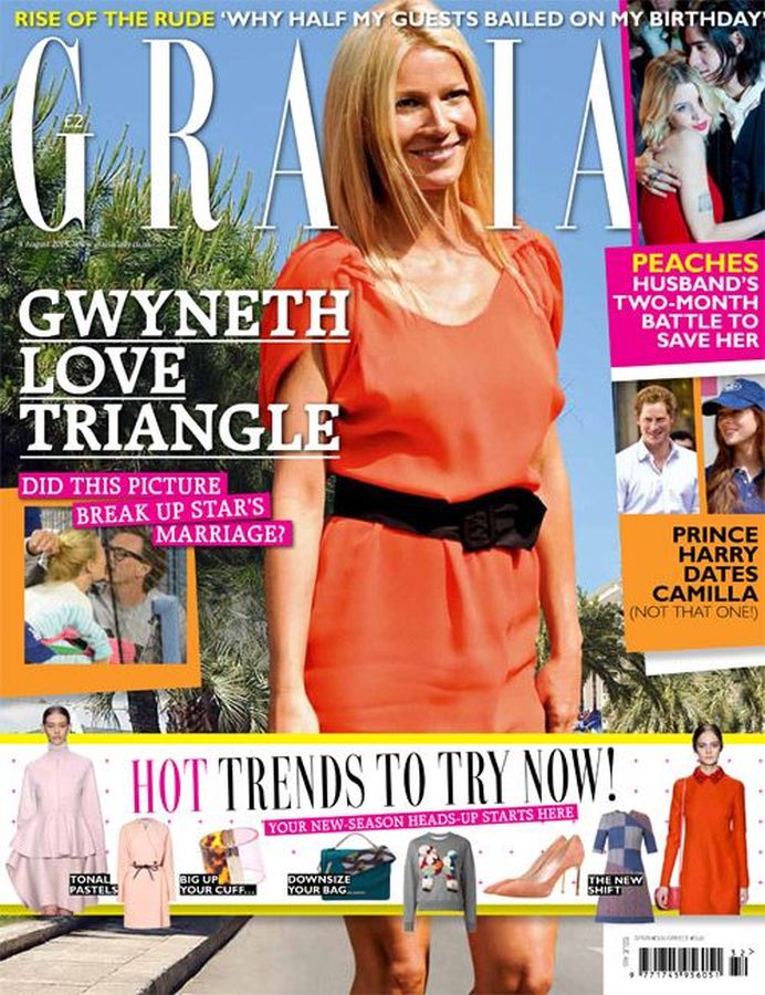 GRAZIA UK magazine side cover 4 August 2014
