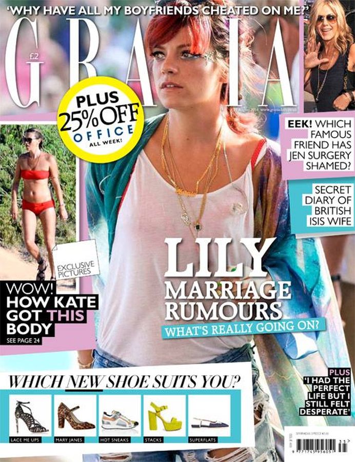 GRAZIA UK magazine side cover 25 August 2014