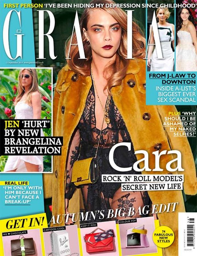 GRAZIA UK magazine side cover 15 September 2014