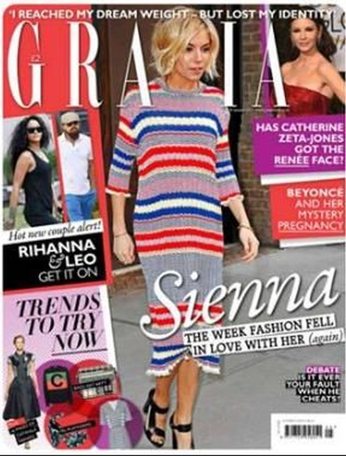 GRAZIA UK magazine side cover 26 January 2015