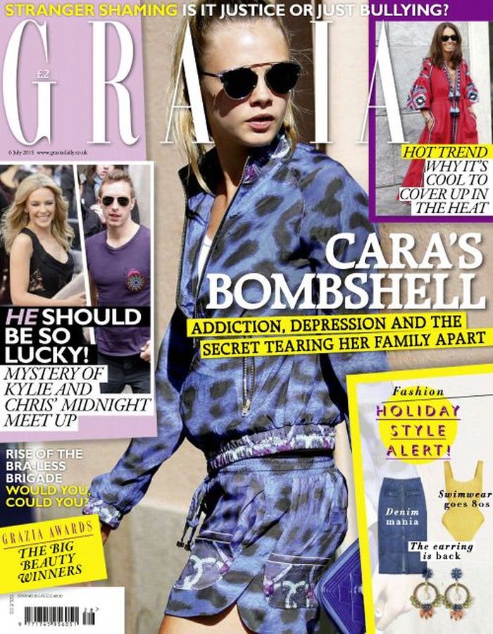 GRAZIA UK magazine side cover 6 July 2015