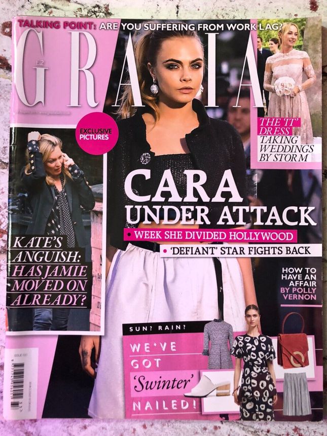 GRAZIA UK magazine side cover 13 August 2015
