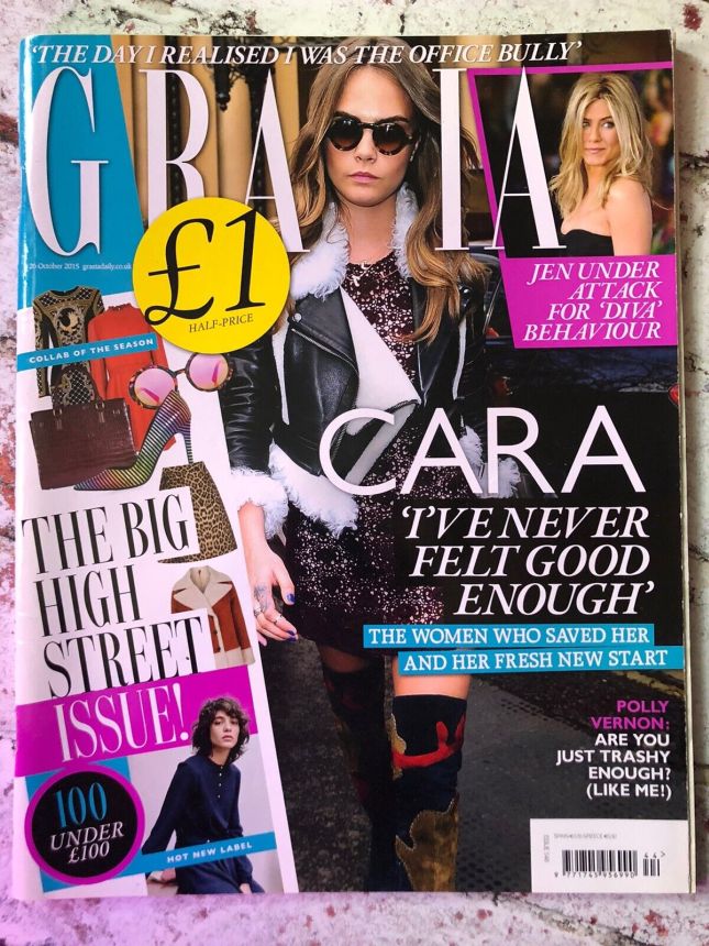 GRAZIA UK magazine side cover 26 October 2015