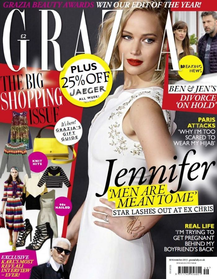 GRAZIA UK magazine side cover 30 November 2015