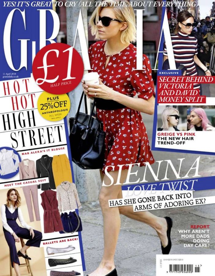 GRAZIA UK magazine side cover 11 April 2016